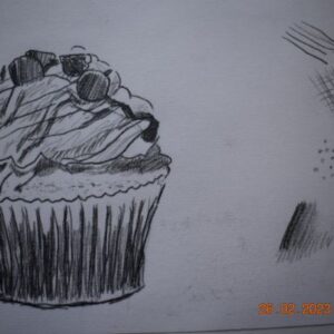 Drawing of a cupcake