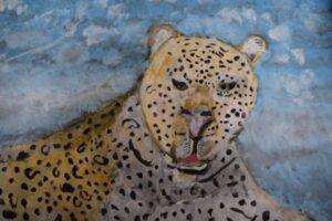 Painting of a leopard